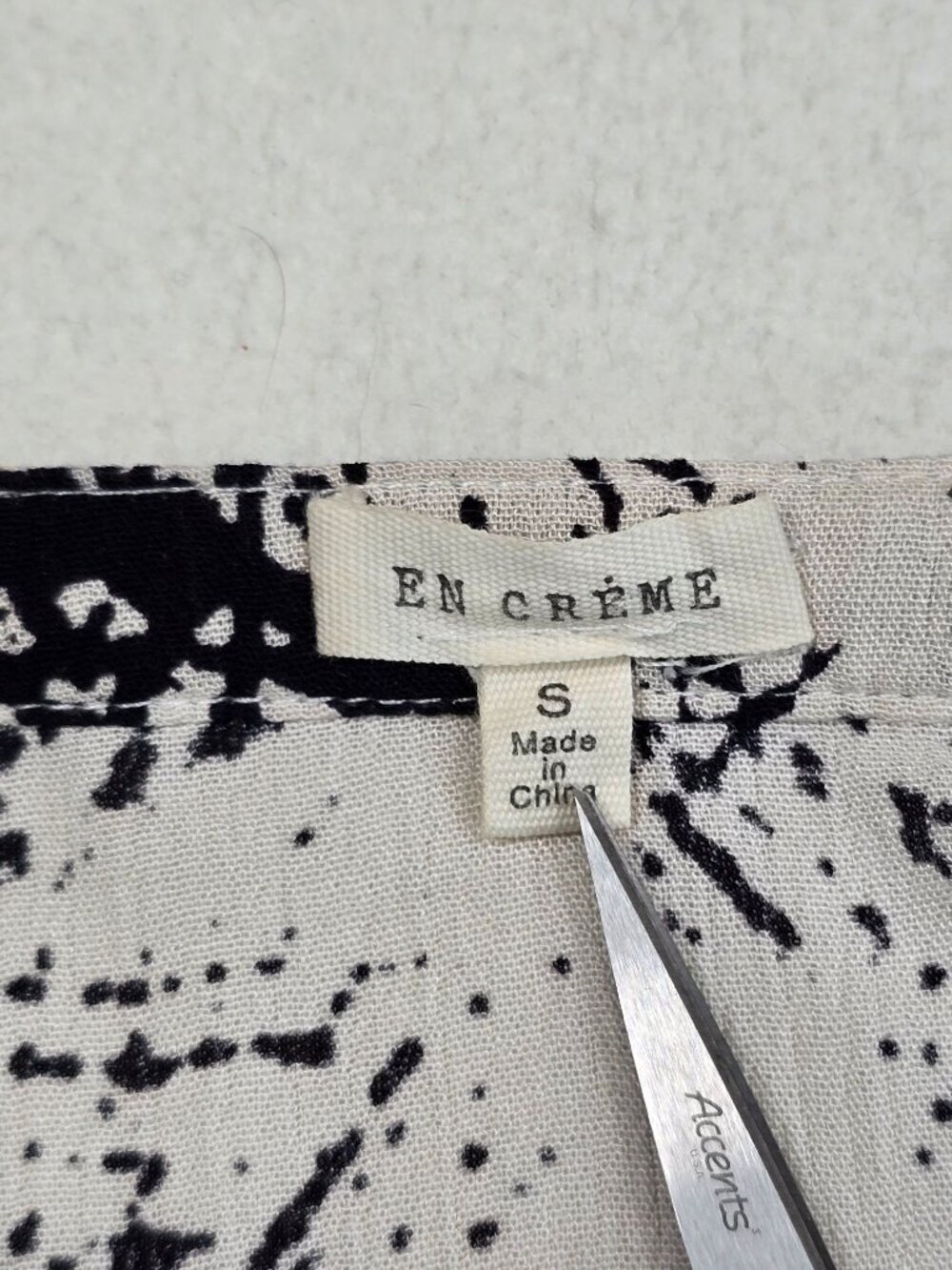 En Crème Small Black & White Abstract Print Midi Maxi Dress Boho - Picture 2 of 4